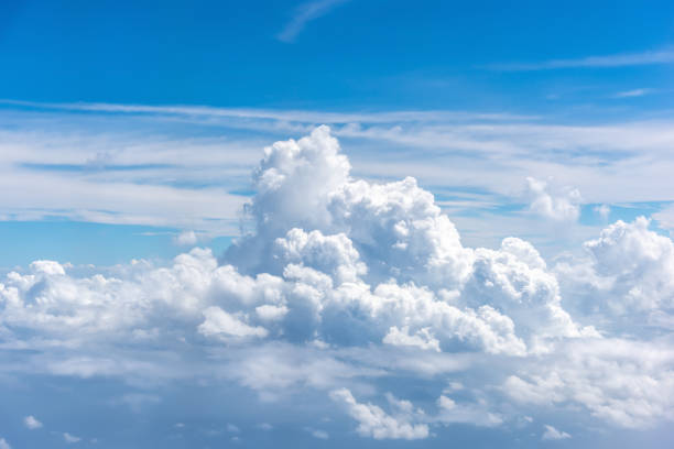 istock White cumulonimbus in the blue sky 1469302230
