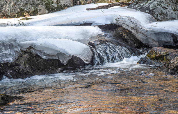 istock water  cascading over rocks  in a frozen willard brook 1469305498