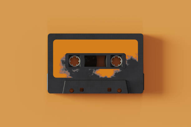 istock Cassette Tape Mockup with Peeling Paper, 3d rendering 1469305824