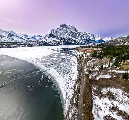 Glacier National Park, Montana. Saint Marys Lake, Bowman Lake