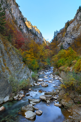 Lumbardhi i Pejes, Rugova Canyon river in Autumn