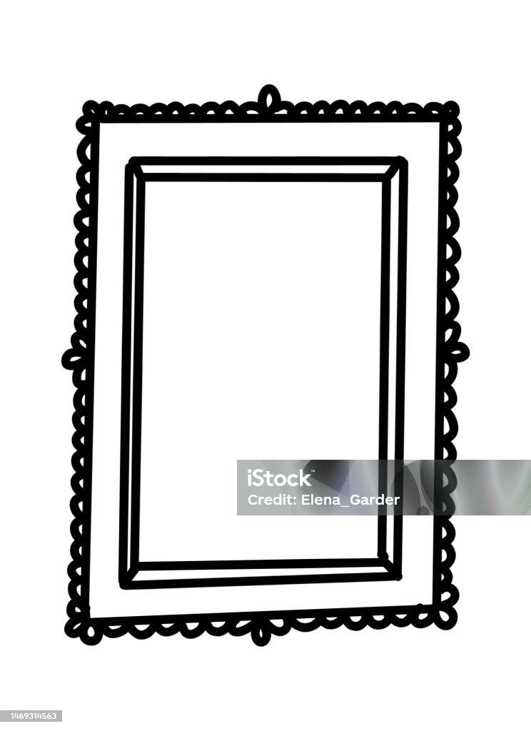 Frame Hand Draw Doodle Picture Frame Hand Drawn Vintage Sketchy Shape Vector Collection ...