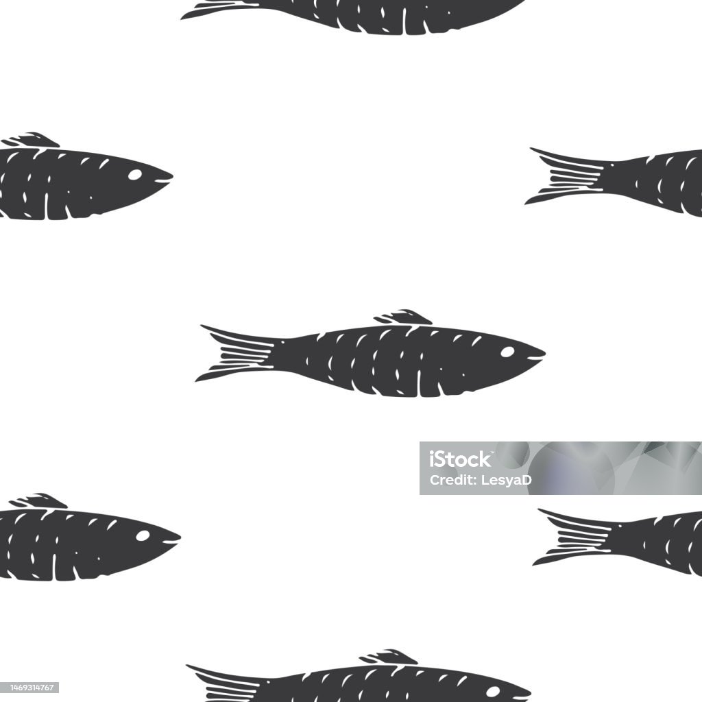 Media Vector Fish Fish Seamless Pattern Fish Cartoon Doodle Vector Illustration Stock ...