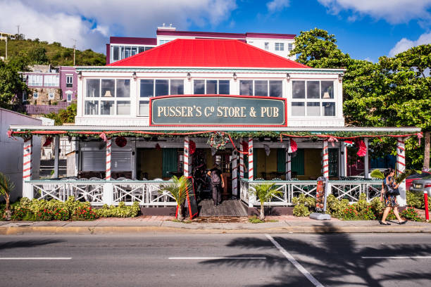 pusser's co. store & pub - tortola stock-fotos und bilder