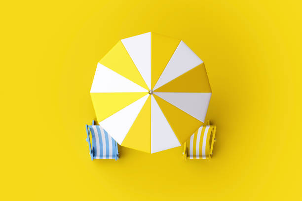 Parasol, Summer, Three Dimensional, Deck Chair, Cut Out