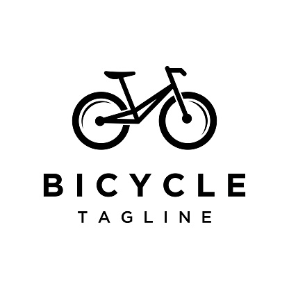 Creative design geometric bicycle symbol isolated background.Racing bicycle, competition, sport.