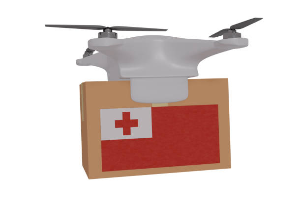istock Drone Delivering a Package With the Flag of  - Tonga 1469326345