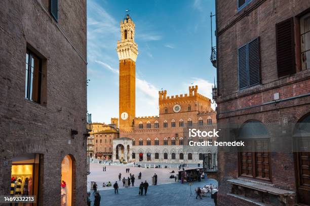 Downtown Siena Italy Old Town Stock Photo - Download Image Now - Siena - Italy, Cityscape, Architecture