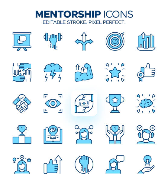 Colorful Mentorship Icons Coaching Training And Mentoring Symbols Stock  Illustration - Download Image Now - iStock