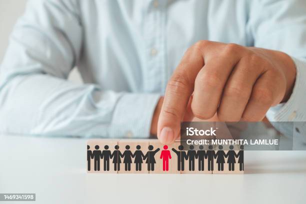 Successful Leader Human Resource Talent Management Recruitment Employee Successful Business Team Leader Concept One Leader Ship Leads Others Stock Photo - Download Image Now