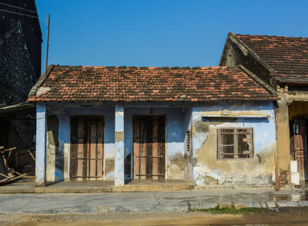 Old houses at Ninh Hoa Town in Khanh Hoa, Vietnam.