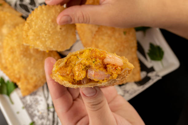 istock Appetizer - Pastel stuffed with creamy shrimp cream 1469352403