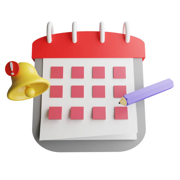 istock 3D render notification calendar icon isolated on white background 2 1469360226