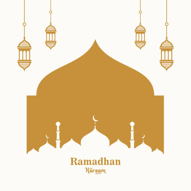 ilustraciones, imágenes clip art, dibujos animados e iconos de stock de ramadán plano kareem saludo islámico de fondo - ramadán
