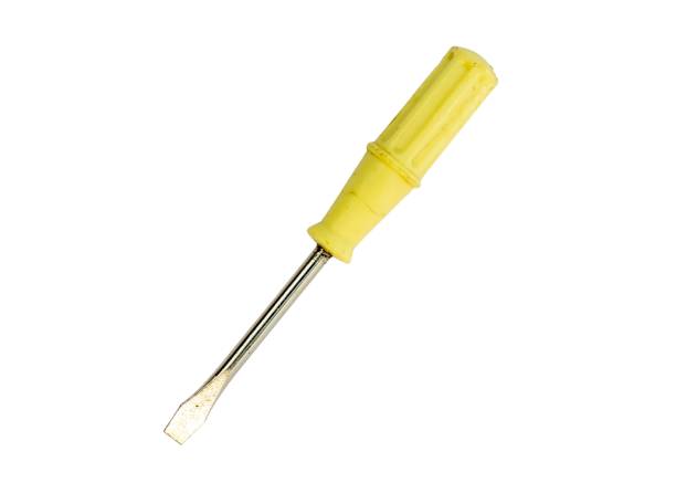 istock small yellow screwdriver isolated on white background 1469365878