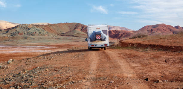 istock Motor home driving in the road in Morocco 1469373931