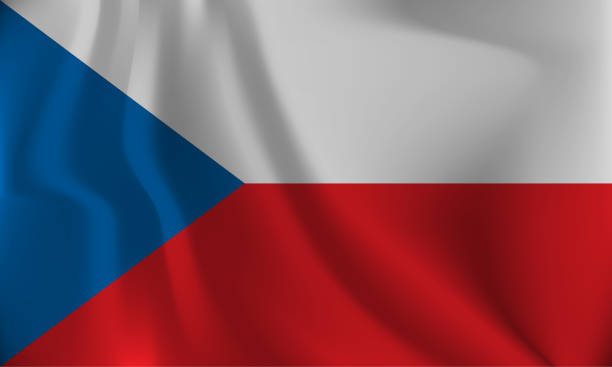 istock Flag of Czechia, with a wavy effect due to the wind. 1469377825