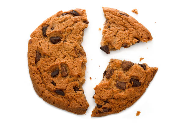 istock Chocolate chip cookie with crumbs 1469379709