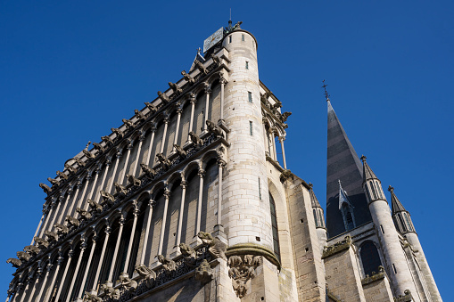 Famous facade of Notre-Dame-de-Dijon, Dijon, France
