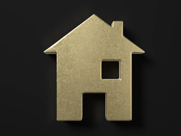 istock Gold house symbol 1469389843