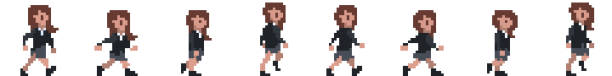 istock Walk Cycle animation frames. Female businessperson character. 1469397922