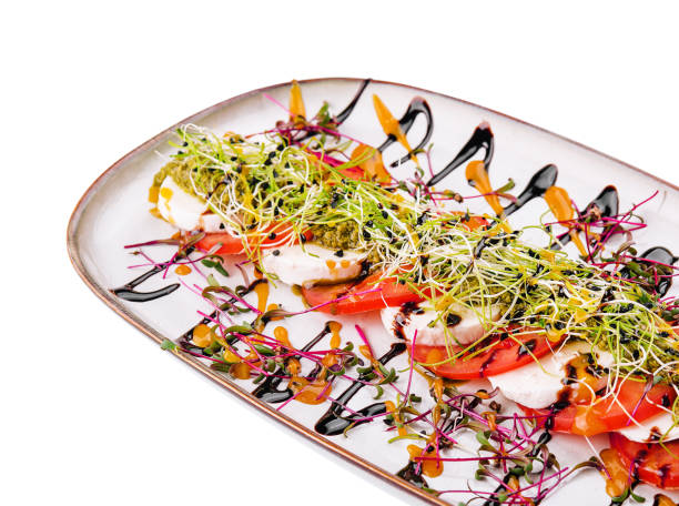 istock Tomato and mozzarella slices - caprice salad 1469401101