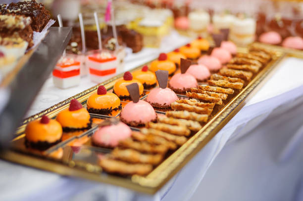istock Delicious desserts on the candy bar. 1469402805