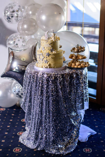 istock A candy bar with sweets and balloons for birthday party. 1469405199