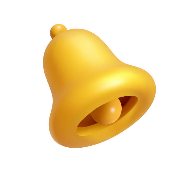 istock 3d notification yellow bell icon isolated on white background for social media reminder. Realistic vector mesh icon 1469412519