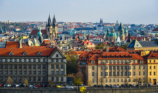 Cityscape of Old Praha (Prague), Czech. Prague is one of Europe most charming, colorful and beautiful cities.