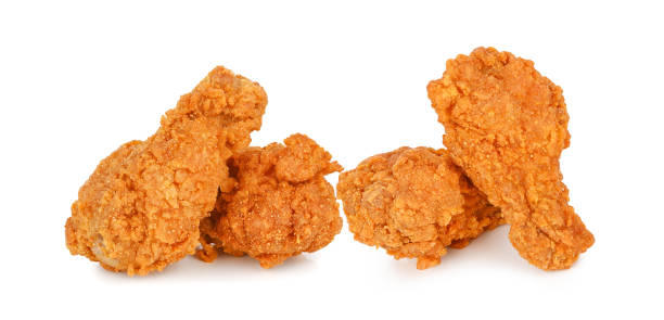 istock Fried spicy chicken wings isolated on white 1469432575
