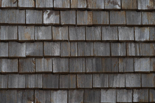 old wooden roof tile