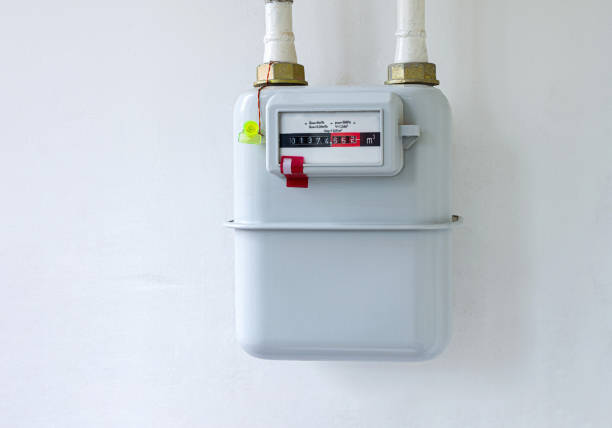 istock Home gas meter on the wall 1469441550