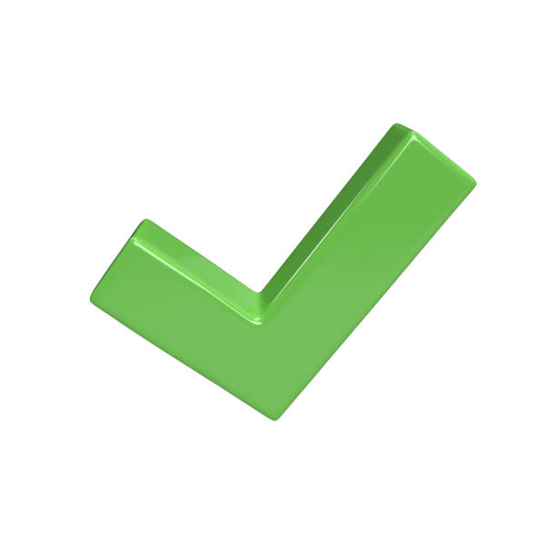 istock Yes or correct sign 3d illustration. Interface button isolated on white with clipping path 1469442755