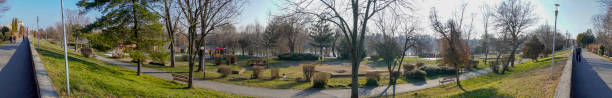 istock Panorama of a beautiful city park 1469445876