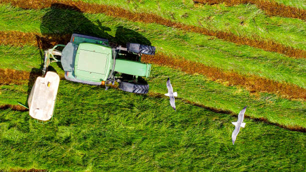 istock Farming - Drone Photography -Tractor 1469447745