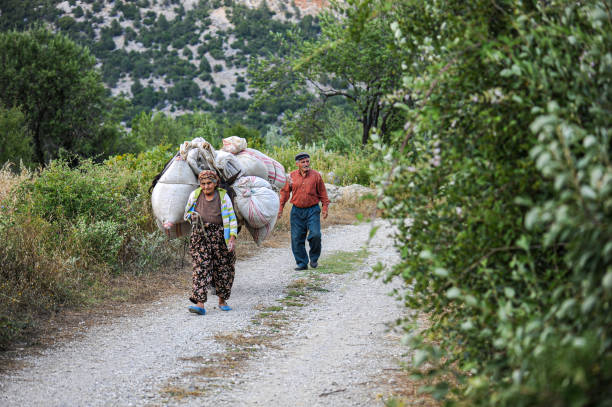 Antalya, Turkey - June 29, 2010: Located on the borders of Altınbeşik Cave National Park, near İbradı town in Antalya, the village of Ürünlü was declared a protected area by UNESCO in 1994. The \