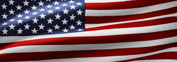 istock American Wave Flag Background. USA 1469452390
