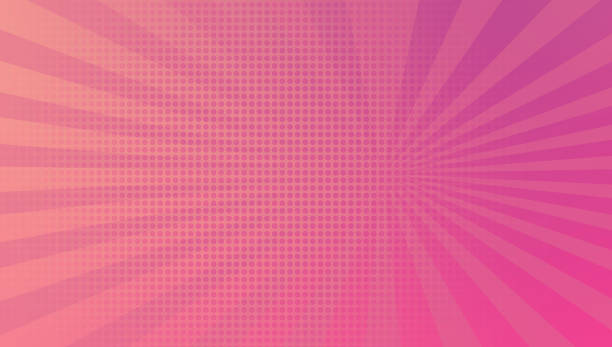 istock pink and purple sunburst rays background with half tone dots. comic or cartoon concept background with blank space for design. fantasy radial lines background in pop art style. sweet romantic concept. 1469456963