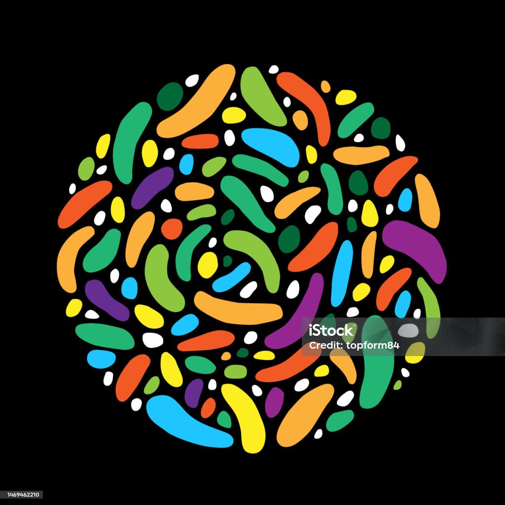 Round Abstract Shape Vector Bacground Design Element Stock Illustration ...