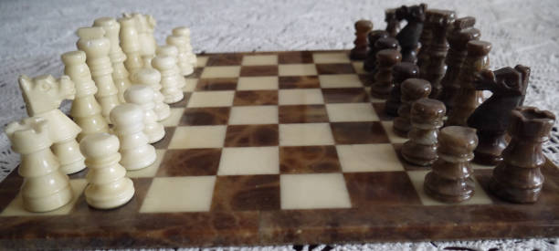 istock Starting lineup of chess game 1469466934