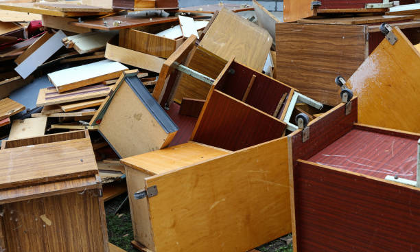 istock Old broken wooden furniture on waste dump site 1469467313