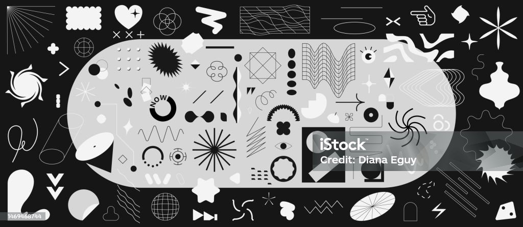 100 Design Elements Set Stock Illustration - Download Image Now ...