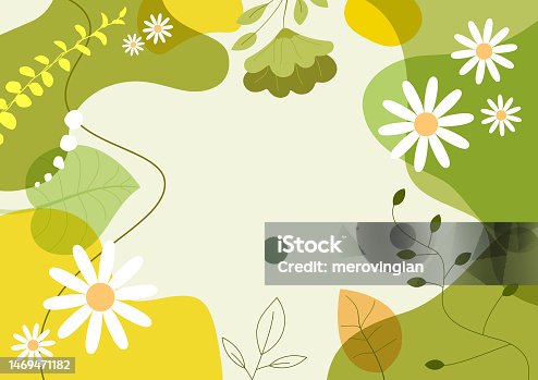 istock Abstract simply background with natural line arts - spring theme - 1469471182