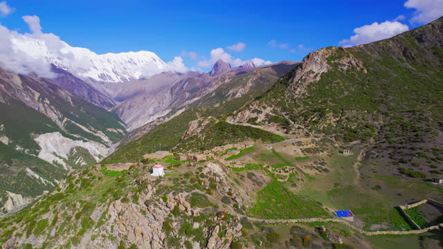 AERIAL Mountain range in Annapurna Conservation Area