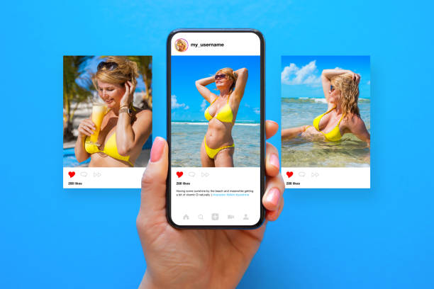 istock Mockup of sample photos shared on social media platform 1469477401