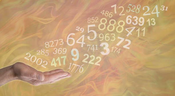 istock Golden flowing Numerology Concept 1469481500