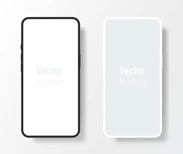 Vector illustration of Smartphone 3d templates similar to iphone mockup