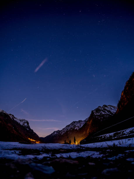 Alagna nightshot Vertical alagna stock pictures, royalty-free photos & images