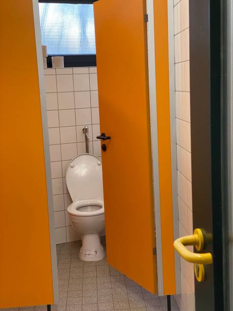 istock Public toilets in 1970s design 1469488524